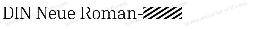 DIN Neue Roman字体转换